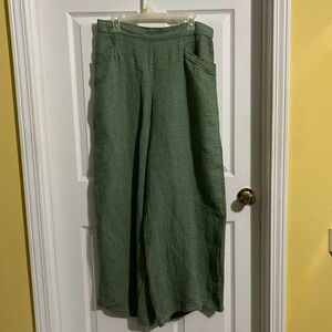 Flax 100% linen tweed pant size L